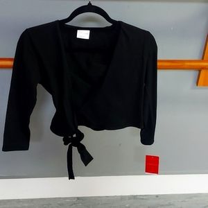 Dance black wrap sweater made by Capezio adult size xsm/sm